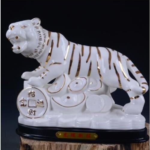 Zodiac articles ceramic white porcelain rat ox tiger rabbit dragon snake horse sheep monkey rooster dog pig large animal househ