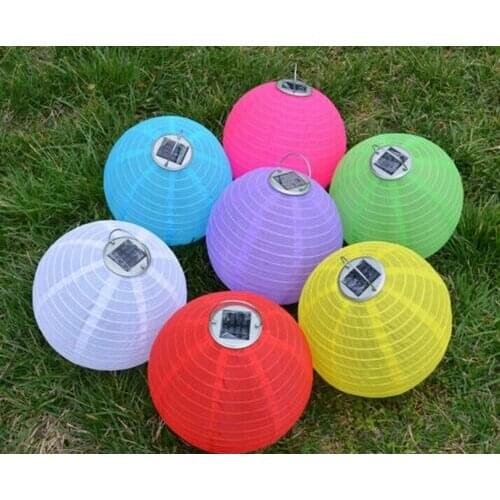 10 PCS Solar Chinese Lantern (12inch 3LED) Wedding Party Light Garden Lamp