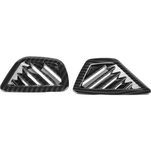 2pcs Car Carbon Fiber Dashboard Air Condition Vent Outlet Cover Trim for 5 Series G30 17-18 Car Accessory