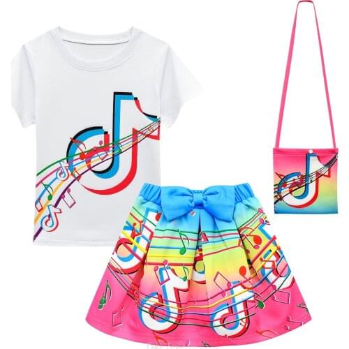 2021 TIK TOK Girl Dress Summer Style Kids Clothing Baby Birthday Party Christmas Carnival Princess Costumes For Children 2-8Y