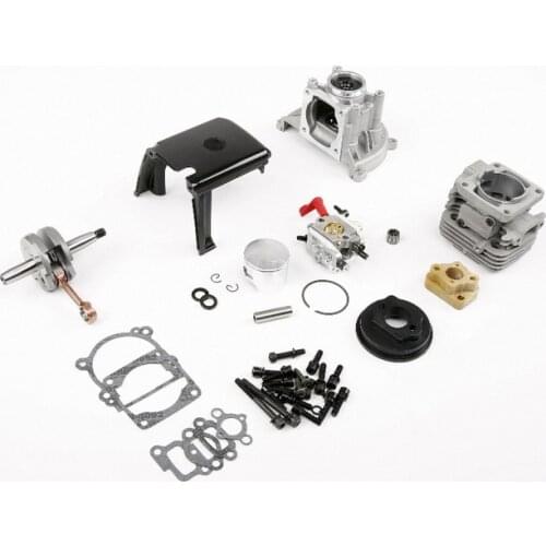 4 Bolt Upgrade 36cc Cylinder Kit with Walbro 1107 Carburetor for Zenoah CY Engines for 1/5 HPI ROFUN ROVAN KM BAJA Rc Car Parts