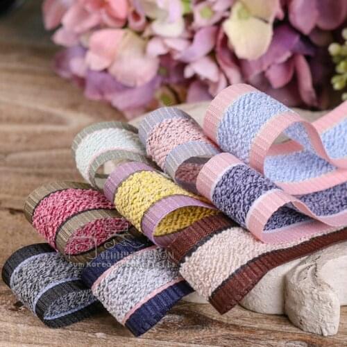 5yards Plush Color Matching Ribbon for Diy Headwear Materials Cake Gift Box Flowers Packaging Hat Sewing Decoration Accessories