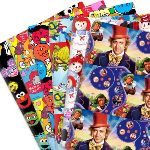 50*45cm Cartoon Polyester Cotton Or knit Stretch Satin Fabric Tissue Sewing Quilting Fabrics Needlework Material DIY Handmade