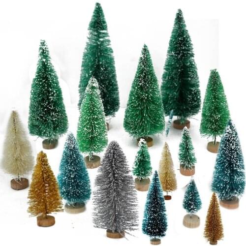 8pcs/set Mixed Size Christmas Tree 5cm/6.5cm/8.5cm/12.5cm Christmas Decoration for Home Xmas Party Table Deco A Small Pine Tree
