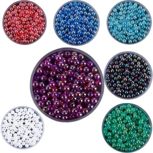 6mm 100pcs/lot High Quality Acrylic Beads Colorful Loose Spacer Beads For DIY Necklace Bracelet Jewelry Making Accessories