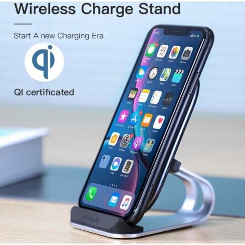 KUULAA - Qi Wireless Charger Bracket, 15W Fast Charging Station for iPhone 12 11 pro max xiaomi mi 11 X HUAWEI Samsung