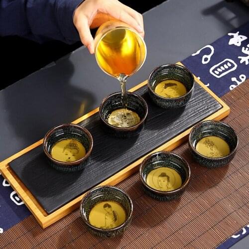 Jianzhang Ceramic Kiln Change Buddha Tea Cup Creative Master Cup Traditional Chinese Porcelain Small Tea Bowl Craft Drinkware
