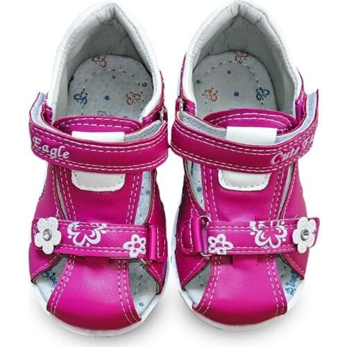 NEW 1pair girl Orthopedic Children Sandals flower Kids Summer Shoes