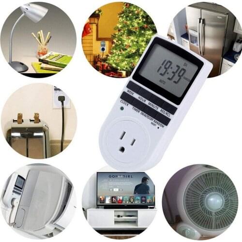 24 Hour Cyclic Electronic Digital Timer Switch EU UK AU US Plug Kitchen Timer Outlet Programmable Timing Socket