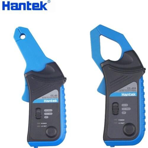 Hantek CC-65/CC-650 DC Current Clamp Meter for Oscilloscope AC 20KHz Bandwidth 1mV/10mA 65A with BNC/Banana Type Connector
