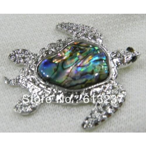 HOT!hot free Shipping new 2014 Fashion Style diy 45X49mm rare abalone shell sea animals turtles shape pendant blessing MY5240