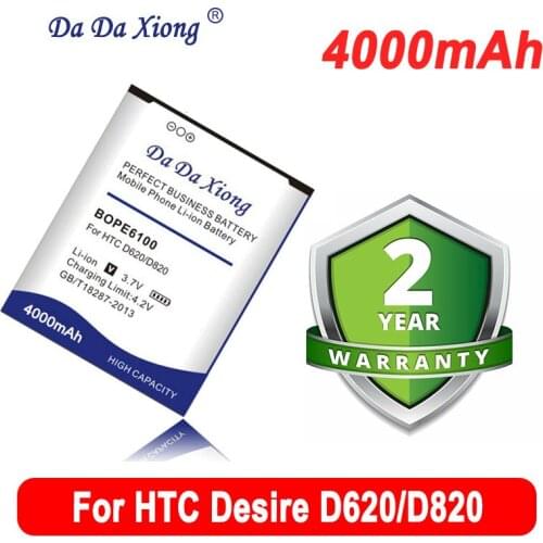 Da Da Xiong 3800mAh BOPE6100 Li-ion Phone Battery for HTC Desire 620 620G D620 D620h D620u Desire 820 Mini D820mu A50M Batteries