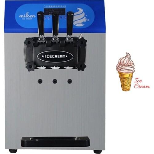 Soft Serve Ice Cream Makers Machine 3 Flavors Commercial Ice Cream Machine Vending