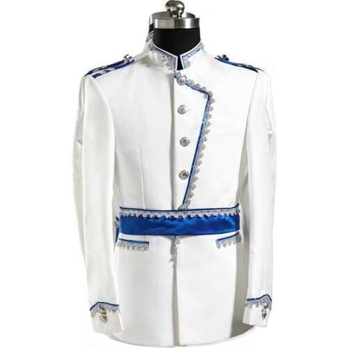 2020 new arrival european royal singer men suit set with pants mens suits handmade formal dress mens slim fit suits + pant 4XL