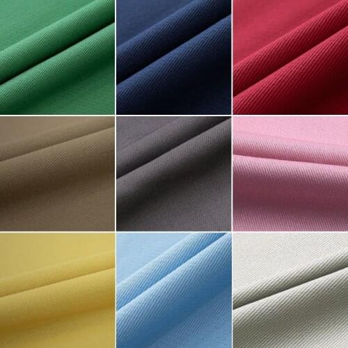 Soft Washed Cotton Denim Fabric by the meter, 100% Cotton Fabric for Jacket,Jeans,Pants,Dress, Solid Black White Blue Red Green