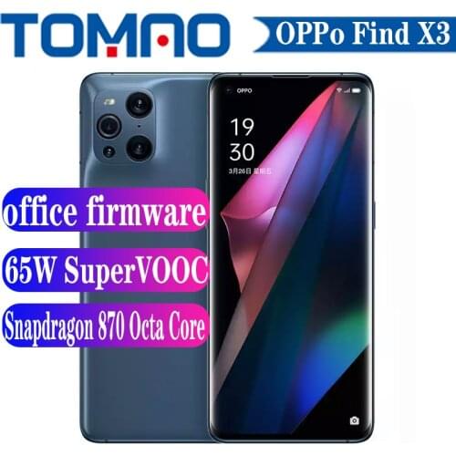 New Original OPPO Find X3 5G Cellphone Snapdragon 870 65W SuperVOOC 50.0MP Camera 120Hz 6.7" AMOLED 3216*1440 Google Play NFC