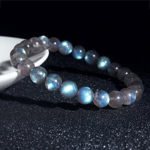 Natural Moonstone Couple Bracelet Men Labradorite Crystal Beads Jewelry Bracelets For Women Bijoux 6MM Stone Accesorios Mujer