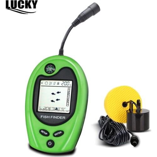LUCKY FF818 Portable Wired Fish Finder Sounder Fish Alarm Fishfinder 100M Fishing Echo Sounder Fish Detector Fishing Supplies