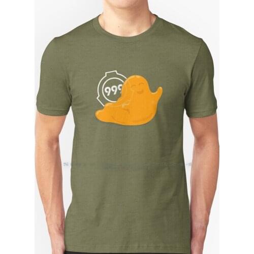 Scp-999 The Tickle Monster T Shirt 100% Pure Cotton Scp 999 Tickle Monster Scp Foundation Slime Orange Profsnider Unique Pencil