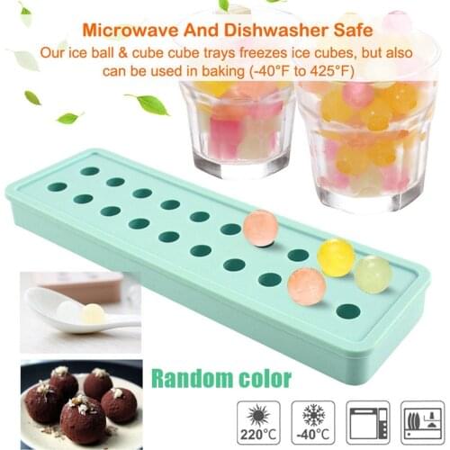 Silicone Sphere Ice Cube Tray Ball Mold Round Ball Drink Whiskey Cocktails Chocolate DIY Bar Tools Color Random