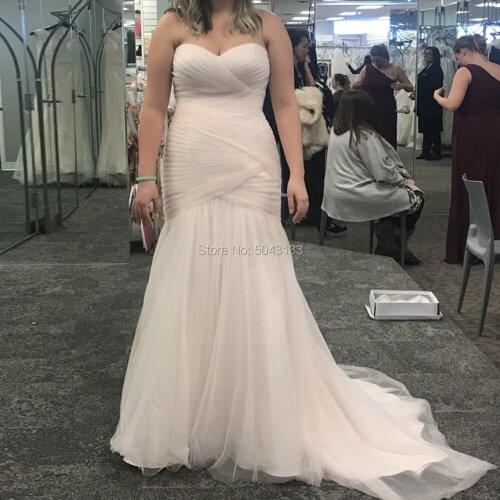 Tempting Mermaid Wedding Dresses with Beaded Belt Off the Shoulder Corset Back Floor Length Tulle Wedding Bridal Gowns 2020