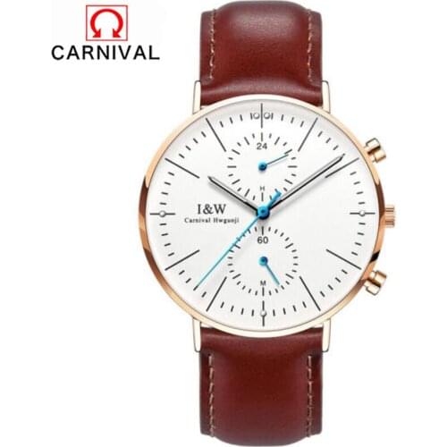 Ultra-thin dial European style design Watch Men Waterproof Top Brand Luxury Multiple Time Zone Luminous Mens Watches 2017 N