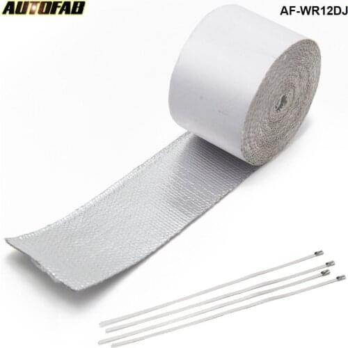 Exhaust Header Turbo Manfold Pipe Aluminum Heat Shield Wrap Tape Adhesive Backed For Honda 92-95 AF-WR12DJ