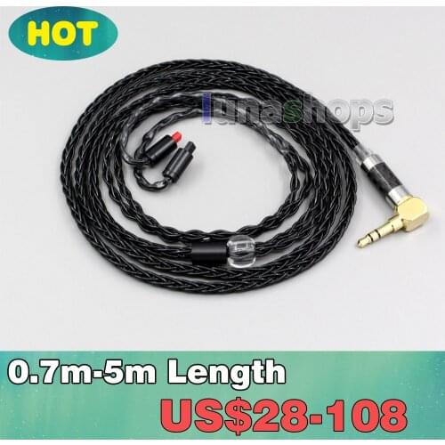 XLR Balanced 3.5mm 2.5mm 8 Cores Silver Plated Headphone Cable For Audio-Technica ATH-IM50 IM70 IM01 IM02 03 LN006356