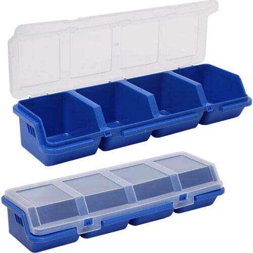 ToolBox Parts Storage Box Plastic Compartment With Cover Hardware Tool Box Multi-Function Combination Classification Screw Box