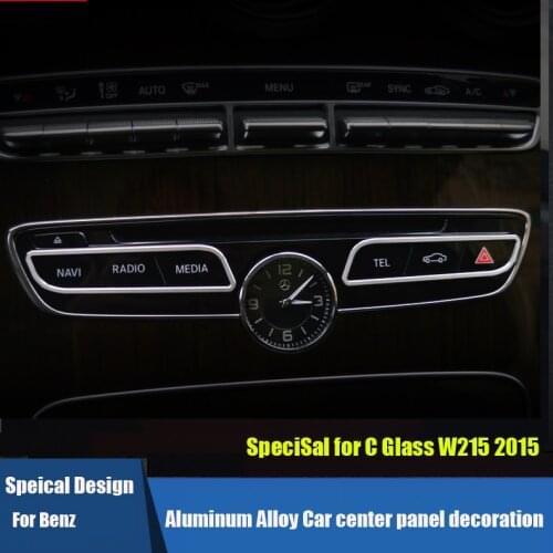YUNC Aluminum alloy AMG Styling Car center panel decoration For Mercedes-Benz C180L C200L C260L C300L 2015