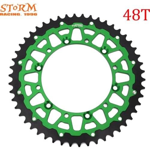 42 44 46 47 48 49 50 51 52 T Teeth Motorcycle Steel Aluminum Composite Rear Sprocket For KAWASAKI KX KLX KDX 125 200 250 300 500