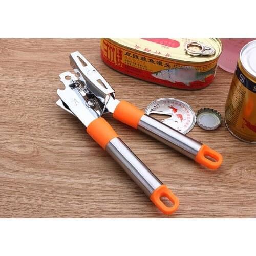 1PC Useful Stainless Steel Tin Can Opener Multifunctional Canned Food Opening Tools Portable Openers Knife KX 245