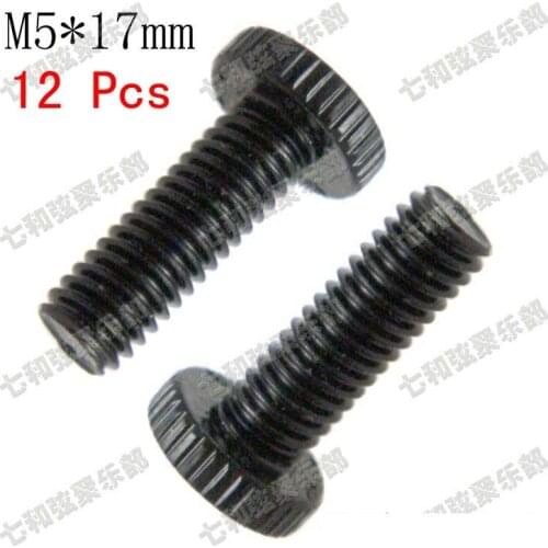 12 Pcs Black Tremolo Bridge Fine Tuning Screws For Electric Guitar Double Locking Systyem.M5*17mm