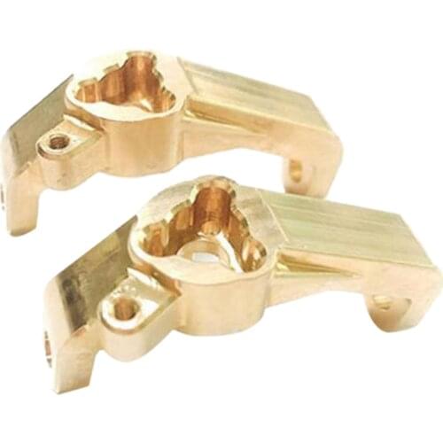 2Pc CNC Machined Brass Front Steering Knuckles C-Hub Carriers for GEN8 1:10 RC Crawler Car Spare Parts Accessories