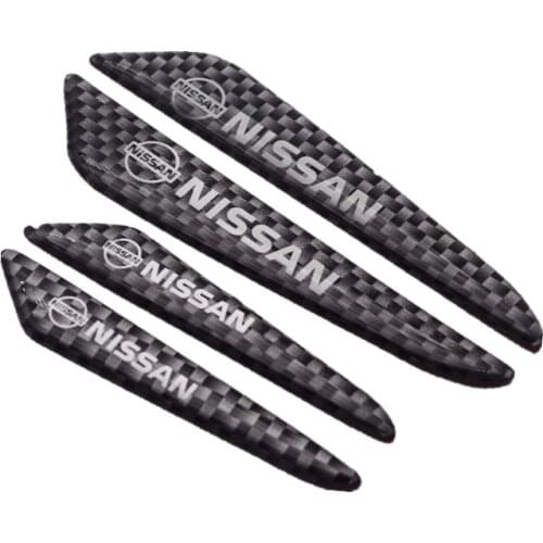 4PCS Car styling Carbon fiber tape Door Side Edge Protective Sticker For Nissan Tiida Teana Skyline Juke X-trail Car Accessories