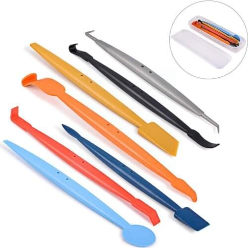 7color Edge-closing Tool For Automobile Film Sticking Tools Invisible Color Set Change Clothes 7-Piece Scraper Tool Gap Fil Z2T7