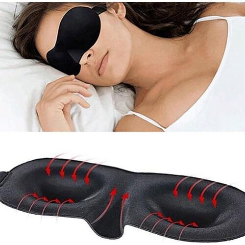 80% HOT SALES!!! Travel Sleep 3D Soft Padded Eye Mask Shade Cover Rest Relax Sleeping Blindfold