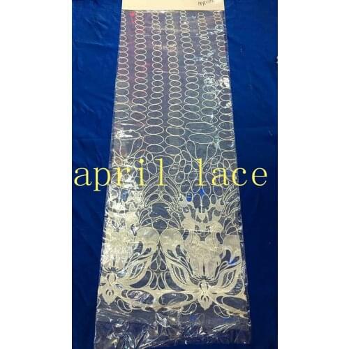 Stock promotion MXX086 offwhite polyester embroidery haute couture evening dress french lace for party/wedding