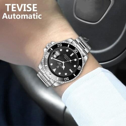 2020 Tevise Top Brand Luxury Men Mechanical Watches Automatic waterproof Steel Quartz Wristwatches Men Relogio Masculino 2020