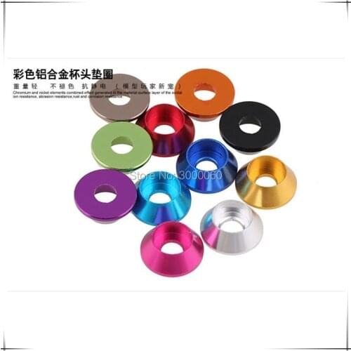 Colorful Anodized (Multicolor) Aluminum Alloy Washer For Hex Socket Cap Head Screw Bolt(Color Can Mix)