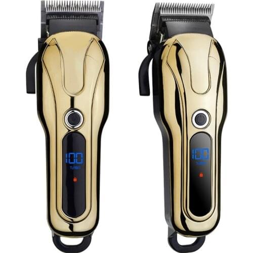 Electric hair trimmer hair clipper rechargeable hair clipper professinal haircut machine LCD display long time use