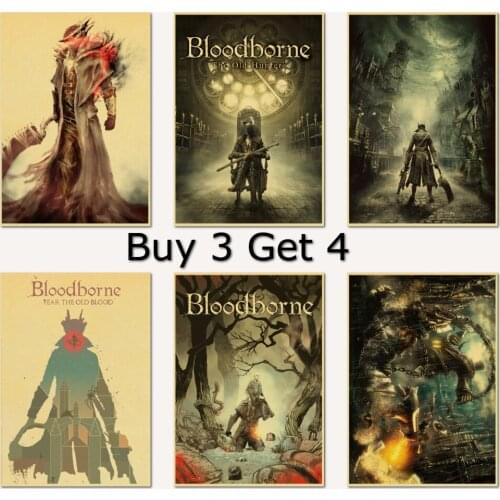 Bloodborne Game Poster Vintage Poster Retro Poster Kraft Paper Wall Stickers For Home Decor
