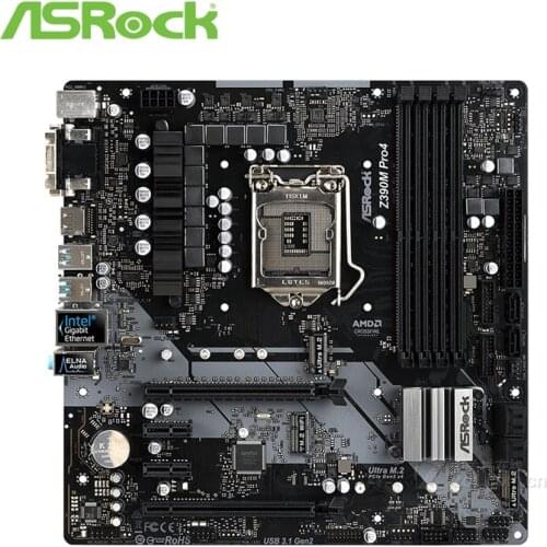 FULL NEW ASROCK Z390M Pro4 eat chicken LOL host game board supports eight generations of nine generations of CPU