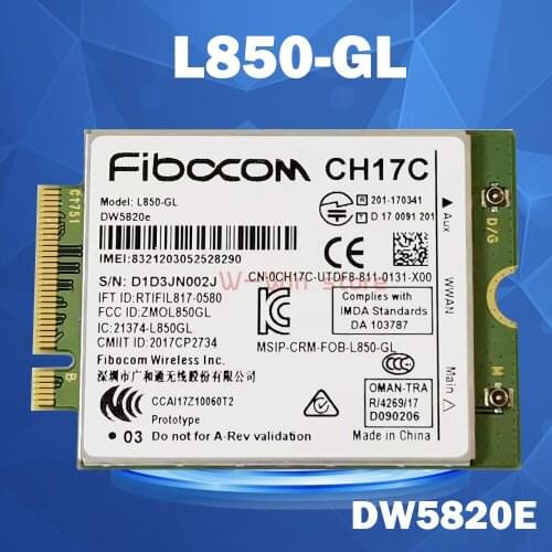DW5820e L850-GL 4G module Full Netcom card 284DC FMK7H CH17C DELL 3540 3541