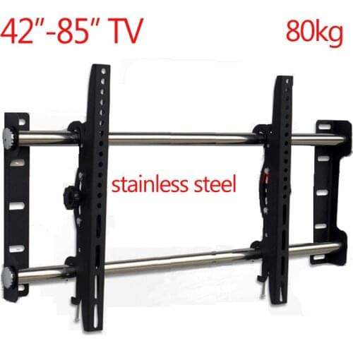 PTB-501LT 42"-85" 75" 176lbs 80KG BIG TV Flat Panel LED LCD TV Wall Mount bracket vesa 800X500 stainless tilt down Monitor stand