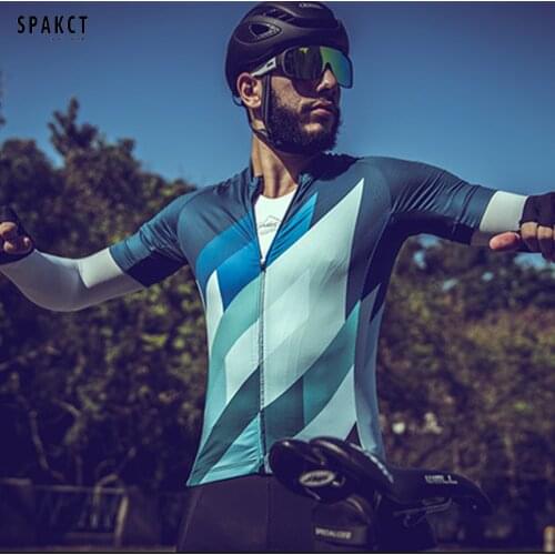 Spakct Cycling Jersey Mens Long-sleeved Mountain Bike Non-slip Belt Jacket Spring And Summer Breathable Cycling Jersey Jacket