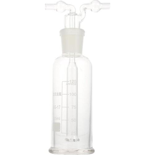 Labs Gas Washing Bottle 125ml Two Bend Tubes Gas Wash Bottle Gas Bubbler