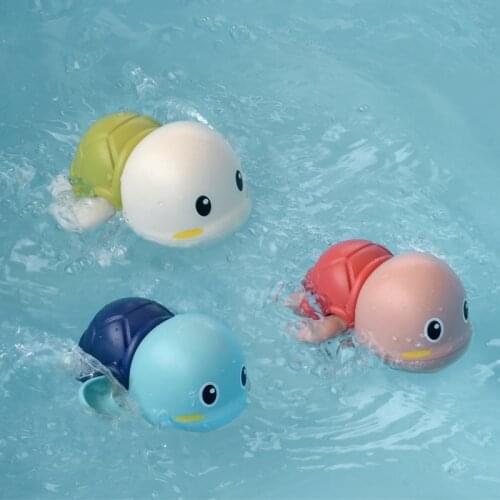Cute Cartoon Animal Tortoise Classic Baby Water Toy Infant Swim Turtle Wound-up Chain Clockwork Kids Beach Bath Toys Summer Gift