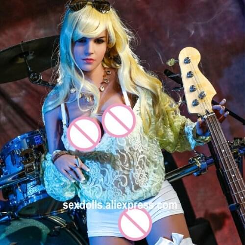 New 154cm adult real silicone sex dolls metal skeleton big breast ass American European head Tan skin oral vagina anal sexy