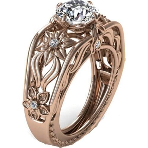 New Silver Color Ring Classic Exquisite Luxury Temperament Female Models Fashion Inlaid Zircon Crystal Zircon Hand Jewelry